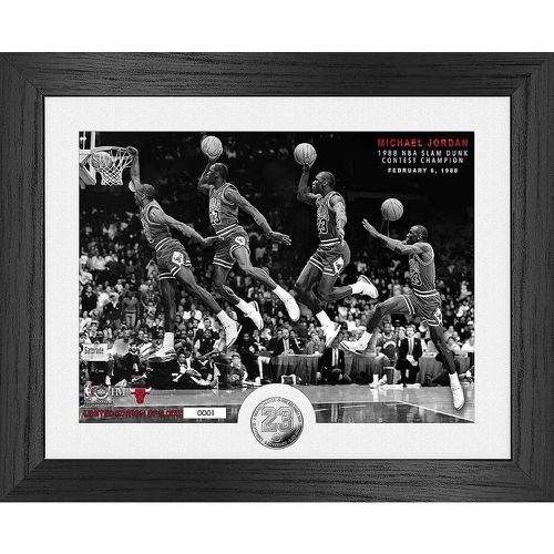 NBA Michael Jordan Chicago Bulls 1988 NBA Slam Dunk Champion argento Coin Photo Mint - Highland Mint - Modalova