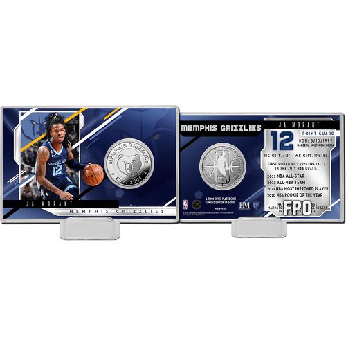 NBA Memphis Grizzlies Ja Morant argento Mint Coin Card, blu - Highland Mint - Modalova