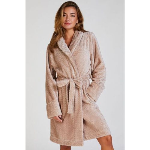 Hunkemöller Fleece Bathrobe Beige - Hunkemöller - Modalova