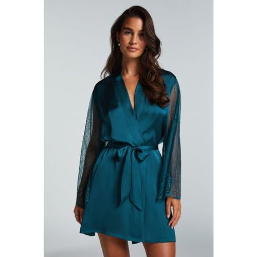 Hunkemöller Satin Kimono Blue - Hunkemöller - Modalova