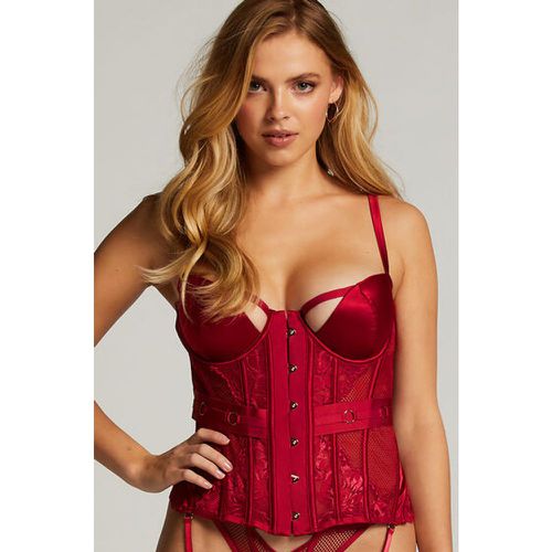 Hunkemoller Leyla Suspenders - Red, size medium