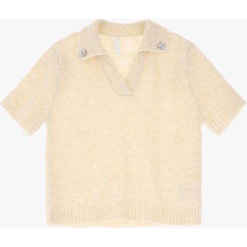 Maglione morbido collo polo maniche corte - Imperial - Modalova