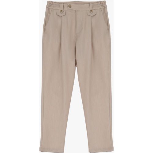 Pantaloni straight monocolour con piega stirata e pinces - Imperial - Modalova