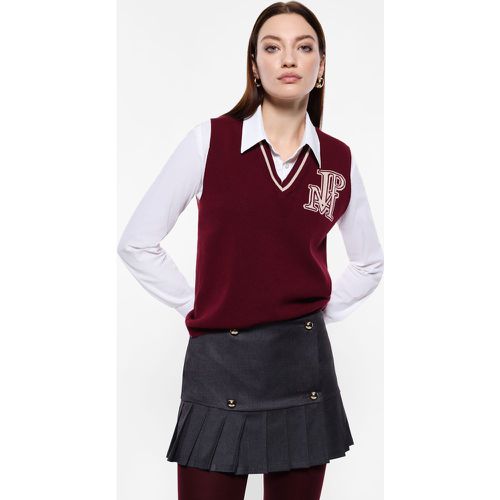 Gilet stile college con patch logo - Imperial - Modalova