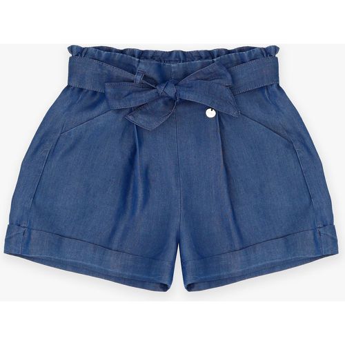 Shorts jeans bambina con pinces e fusciacca - Imperial - Modalova