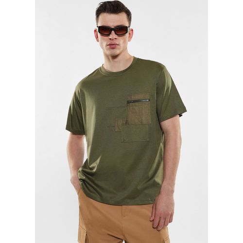 T-shirt stampata con tasca applicata e zip - Imperial - Modalova