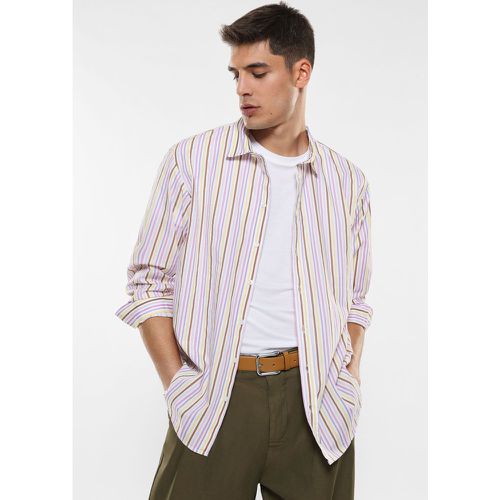 Camicia fantasia rigata in puro cotone - Imperial - Modalova