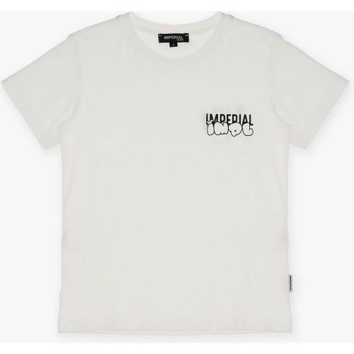 T-shirt bambino in puro cotone monocolour con logo - Imperial - Modalova