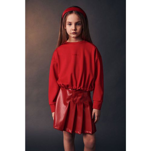 Felpa cropped bambina con coulisse - Imperial - Modalova