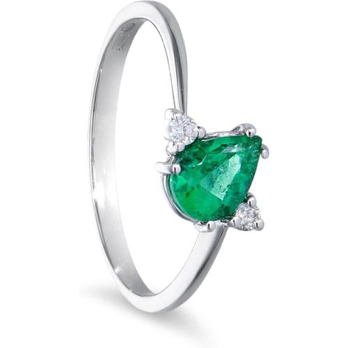 Anello con smeraldo e diamanti - ORO&CO - Modalova
