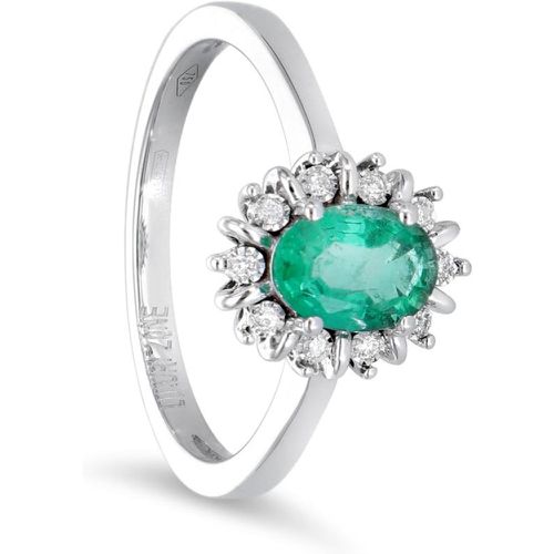 Anello con smeraldo e diamanti - LUXURY ZONE - Modalova