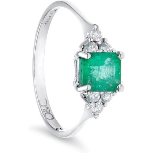 Anello con smeraldo e diamanti - ORO&CO - Modalova