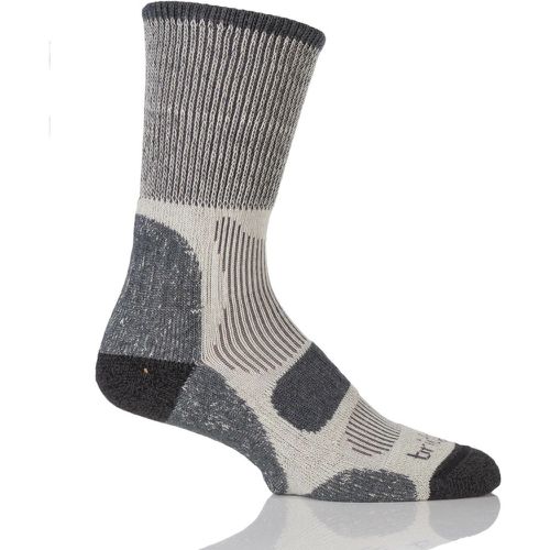 Pair Charcoal Active Light Hiker Cotton and Coolmax Socks For Summer Hiking Men's 6-8.5 Mens - Bridgedale - Modalova