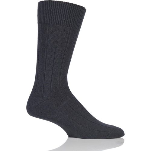 Pair Anthracite Melange Lhasa Rib Cashmere Blend Casual Socks Men's 8.5-11 Mens - Falke - Modalova
