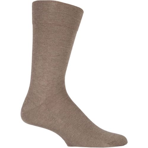 Pair Nutmeg Melange Sensitive London Cotton Left and Right Socks With Comfort Cuff Men's 5.5-8 Mens - Falke - Modalova