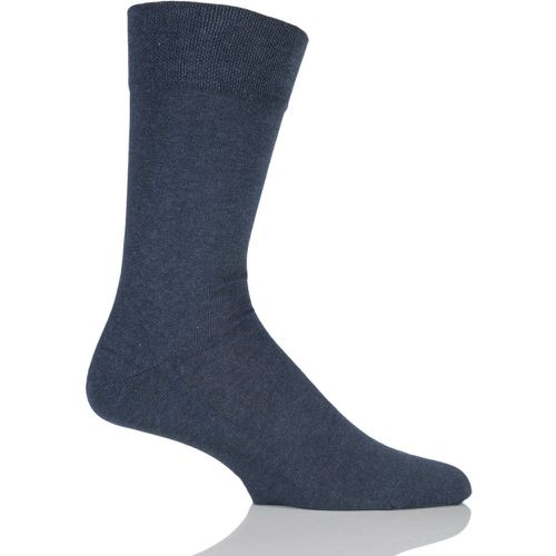 Pair Navy Melange Sensitive London Cotton Left and Right Socks With Comfort Cuff Men's 5.5-8 Mens - Falke - Modalova