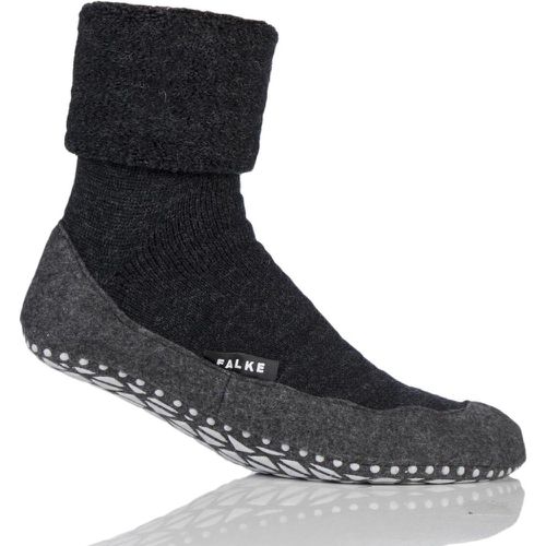 Pair Anthracite Cosyshoe Virgin Wool Home Socks Men's 5.5 - 6.5 Mens - Falke - Modalova