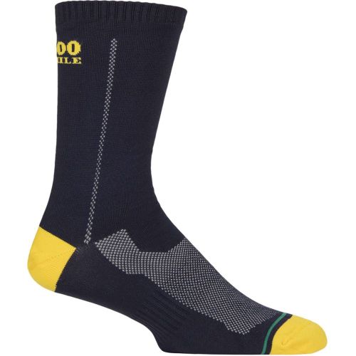 Mens and Women's 1 Pair All Terrain Repreve Socks Navy / Yellow Mens 9-11.5 - 1000 Mile - Modalova