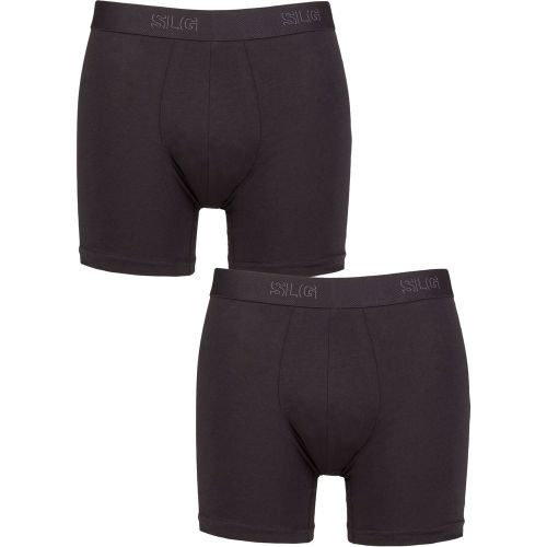 Mens 2 Pack SLG Baselayer Boxer Shorts Charcoal S - Sloggi - Modalova