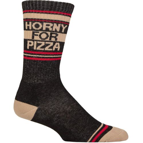Pair Horny for Pizza Cotton Socks Multi One Size - Gumball Poodle - Modalova