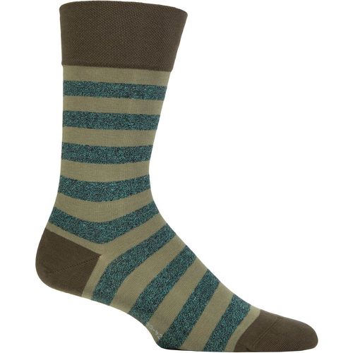 Mens 1 Pair Sensitive London Striped Cotton Socks Military 8.5-11 Mens - Falke - Modalova