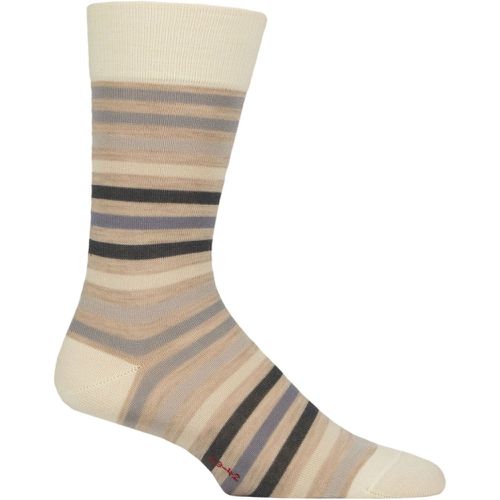 Mens 1 Pair Falke Tinted Stripe Wool Socks 5.5-8 Mens - SockShop - Modalova