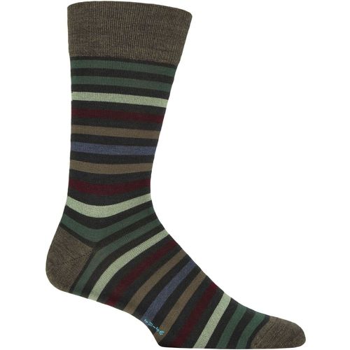 Mens 1 Pair Falke Tinted Stripe Wool Socks Wald 5.5-8 Mens - SockShop - Modalova