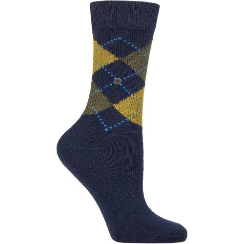 Women's 1 Pair Whitby Extra Soft Argyle Socks / Yellow 3.5-7 Ladies - Burlington - Modalova