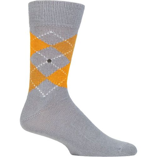 Mens 1 Pair Preston Extra Soft Feeling Argyle Socks / Yellow 6.5-11 Mens - Burlington - Modalova
