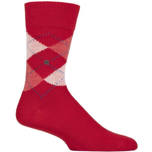 Mens 1 Pair Burlington Preston Extra Soft Feeling Argyle Socks / Pink 6.5-11 Mens - SockShop - Modalova