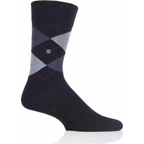 Mens 1 Pair Burlington Manchester Argyle Cotton Socks / Grey 11-14 Mens - SockShop - Modalova