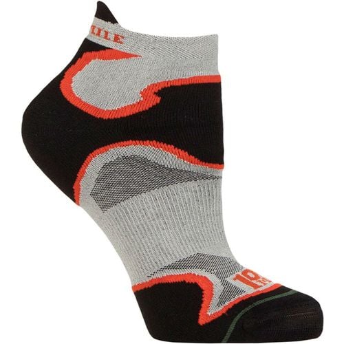 Mens and Ladies 1 Pair Multi Sport Fusion Socklet Socks Silver / Orange 9-11.5 Mens - 1000 Mile - Modalova