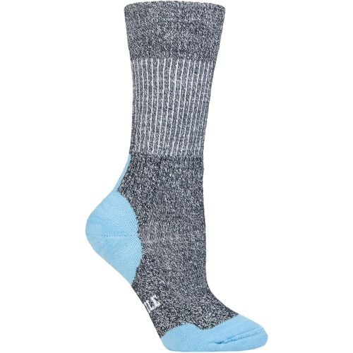 Mens and Women's 1 Pair Fusion Walk Sock Navy Marl / Cornflower LS - 1000 Mile - Modalova