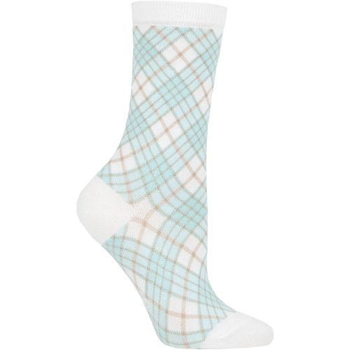 Women's 1 Pair Ladywell Rhomb Argyle Shiny Socks 3.5-7 Ladies - Burlington - Modalova