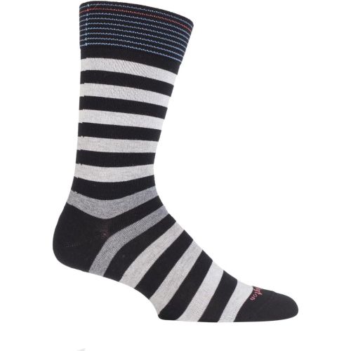 Mens 1 Pair Blackpool Multi Striped Cotton Socks 40-46 - Burlington - Modalova