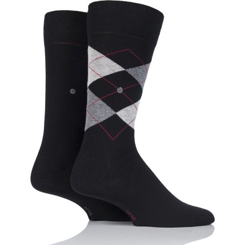 Pair Everyday Plain and Argyle Cotton Socks Men's 6.5-11 Mens - Burlington - Modalova
