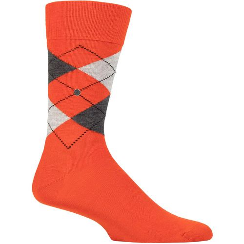 Mens 1 Pair Edinburgh Virgin Wool Argyle Socks / Grey 11-14 Mens - Burlington - Modalova