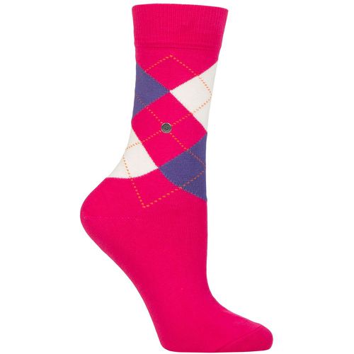 Ladies 1 Pair Queen Argyle Cotton Socks Hot 3.5-7 Ladies - Burlington - Modalova
