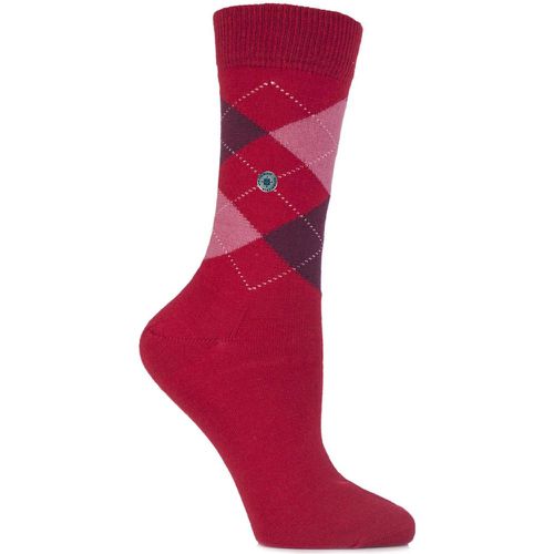 Pair Cranberry Marylebone Argyle Wool Socks Ladies 3.5-7 Ladies - Burlington - Modalova