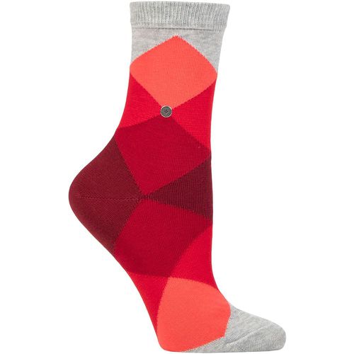 Women's 1 Pair Bonnie Cotton All Over Blend Argyle Socks 3.5-7 - Burlington - Modalova