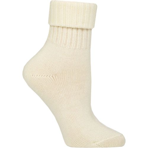 Women's 1 Pair Plymouth Virgin Wool Turn Over Top Socks 3.5-7 Ladies - Burlington - Modalova