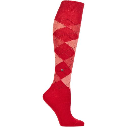 Women's 1 Pair Whitby Extra Soft Argyle Knee High Socks 3.5-7 Ladies - Burlington - Modalova