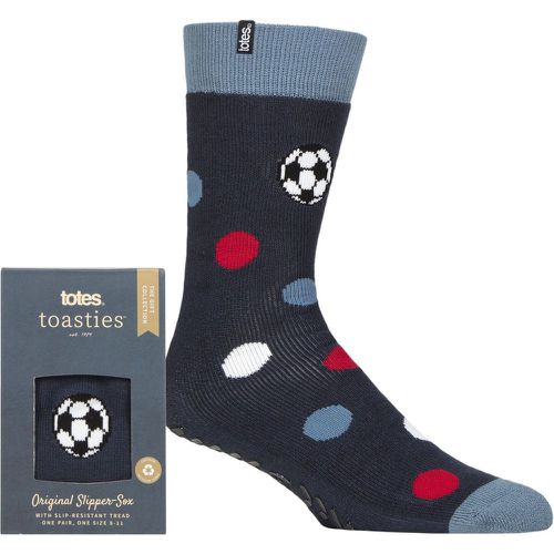 Mens 1 Pair Original Novelty Slipper Socks with Grip Football 8-11 Mens - Totes - Modalova