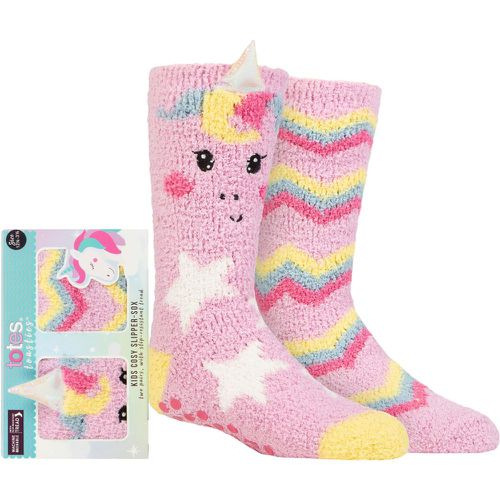 Boys and Girls 2 Pair Super Soft Slipper Socks Unicorn 2-3 Years - Totes - Modalova