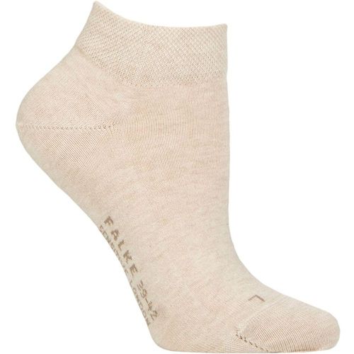 Ladies 1 Pair Falke Sensitive London Gentle Grip Cotton Sneaker Socks Sand Melange 5.5-8 Ladies - SockShop - Modalova