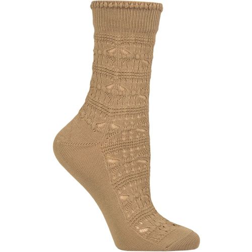 Women's 1 Pair Granny Square Bamboo Socks Camel 5.5-8 Ladies - Falke - Modalova