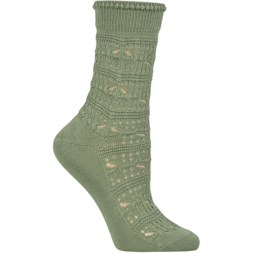 Women's 1 Pair Granny Square Bamboo Socks Tourmaline 2.5-5 Ladies - Falke - Modalova