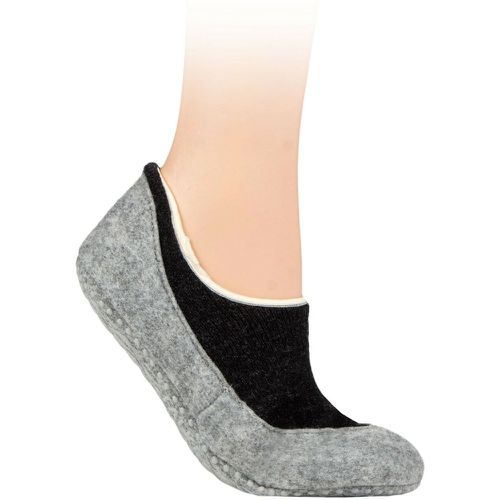 Ladies 1 Pair CosyShoe Shorter Cut Virgin Wool Home Socks Anthracite Melange 5.5-6.5 Ladies - Falke - Modalova