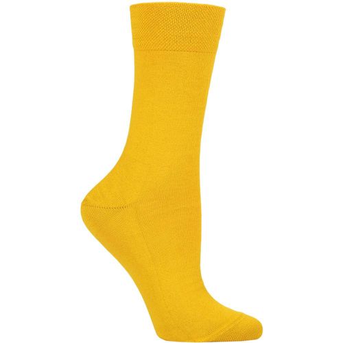 Ladies 1 Pair Sensitive London Left And Right Comfort Cuff Cotton Socks Mimosa 5.5-8 - Falke - Modalova