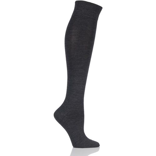 Pair Anthracite Sensitive Berlin Merino Wool Left And Right Knee High Socks Ladies 2.5-5 Ladies - Falke - Modalova